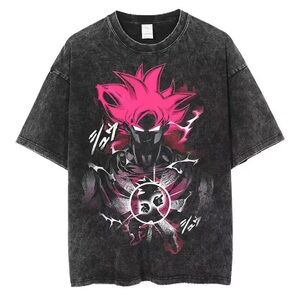 Graphic Short Sleeve Tee - Black and Pink
